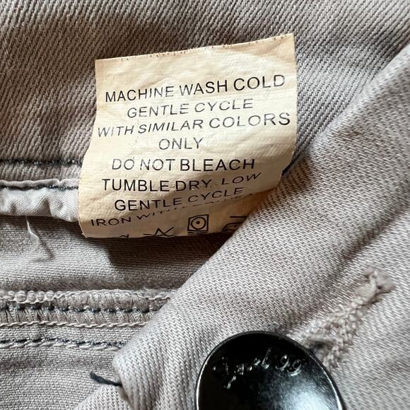 Level 99 Lyocell Cotton Blend Mid-Rise Pocket Flare Pants Women's Size 28 Tan - Picture 5 of 5